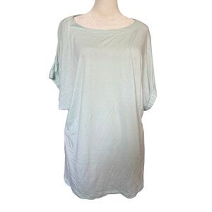 Banana Republic Mint Green Loose Fit Tee with Elastic arm holes XL